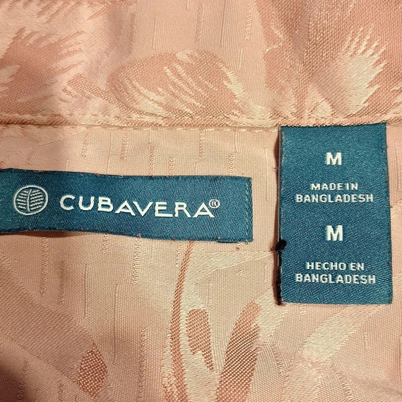 F mens Cubavera casual short sleeve button down regular size shirt M - Picture 3 of 3